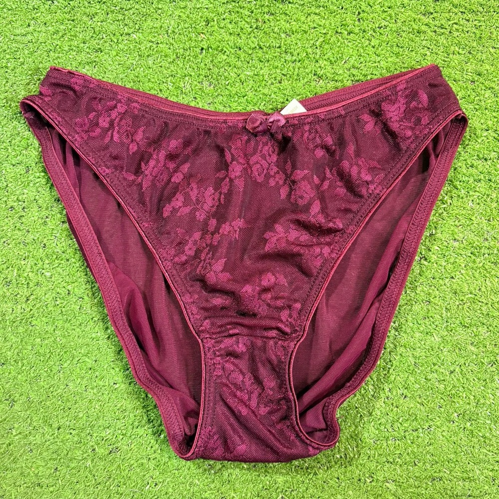 Vintage Rene Rofe Sheer See Through Floral High Rise 90s Underwear Women's L/7